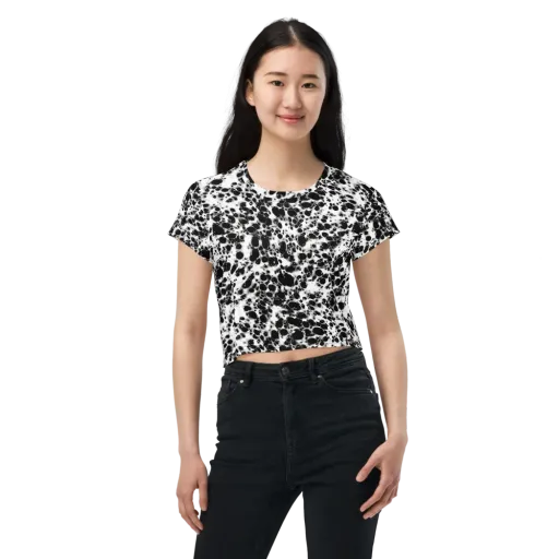 Obsidian Foam on a Crop Tee