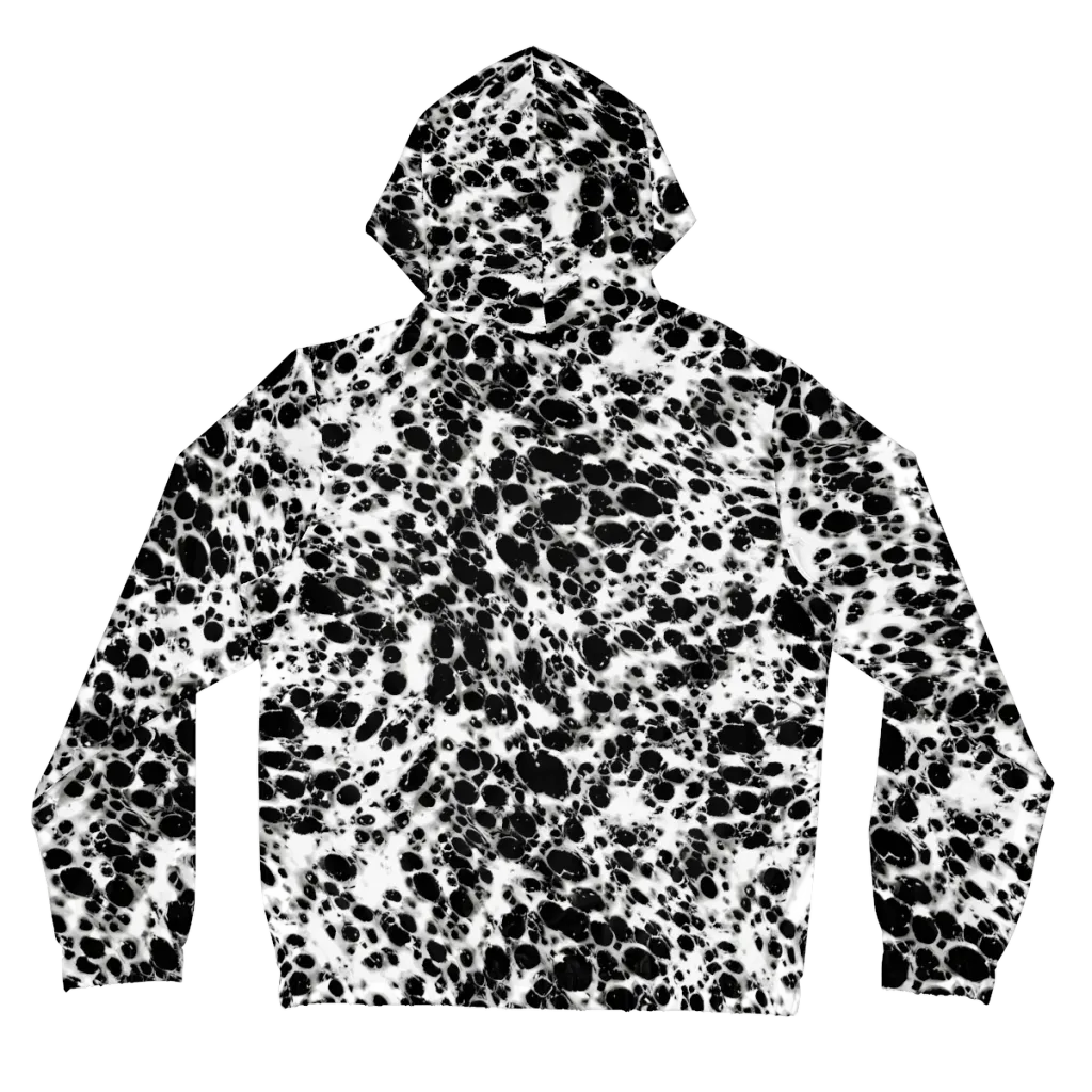 Obsidian Foam on Women's Full-Zip Hoodie — Back