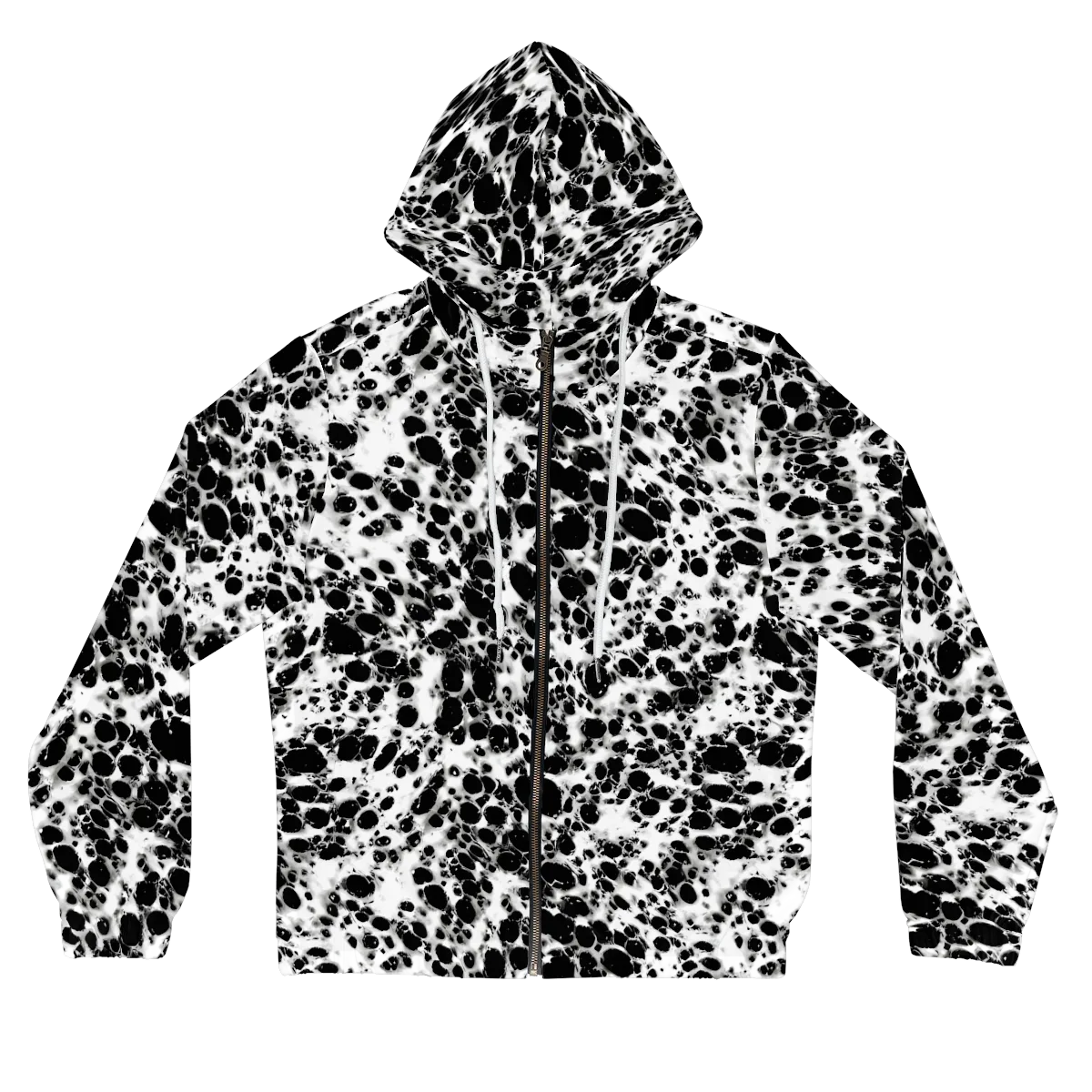 Obsidian Foam on Women's Full-Zip Hoodie — Front