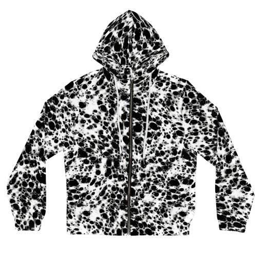 Obsidian Foam on a Women's Full-Zip Hoodie