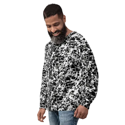 Obsidian Foam on a Sweatshirt