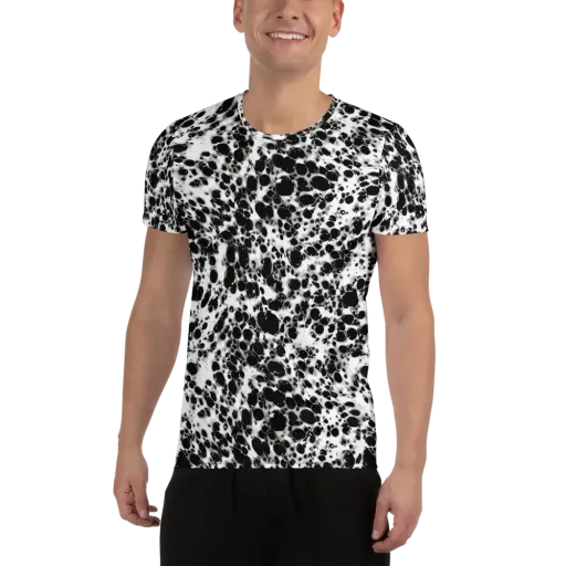 Obsidian Foam on a Men's Athletic T-Shirt