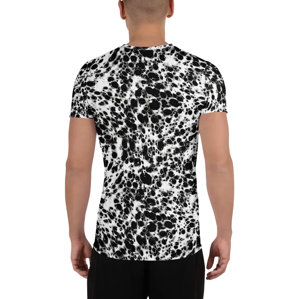 Obsidian Foam on Men's Athletic T-Shirt — Back