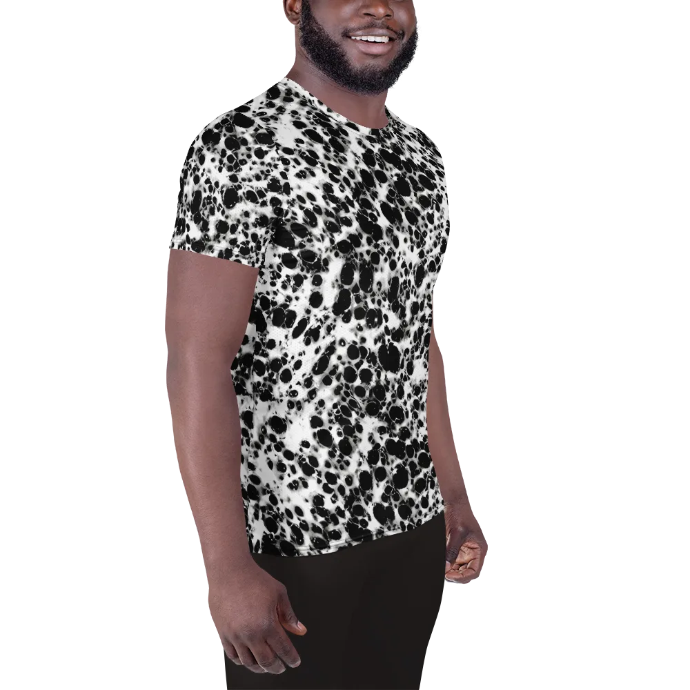 Obsidian Foam on Men's Athletic T-Shirt — Right