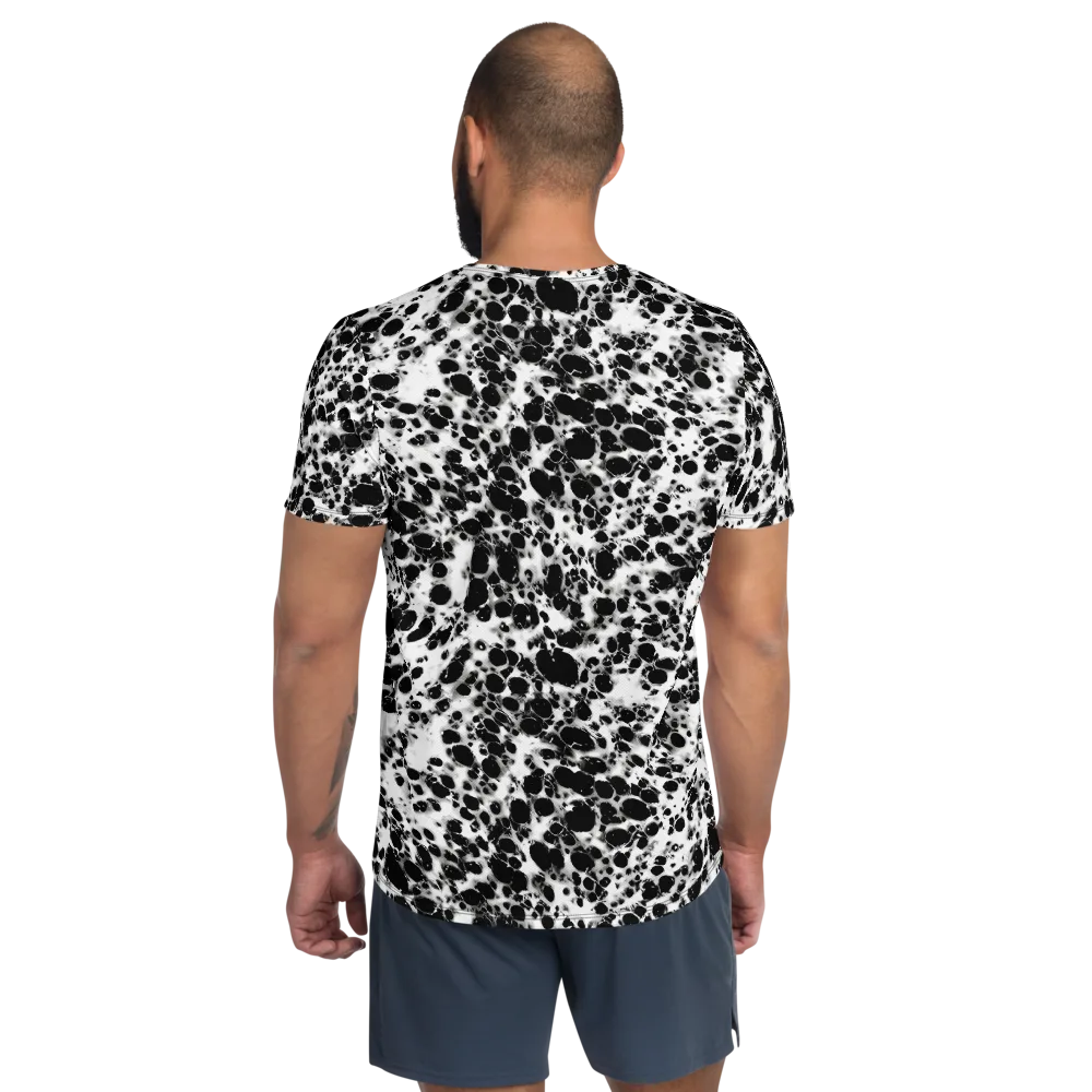 Obsidian Foam on Men's Athletic T-Shirt — Back
