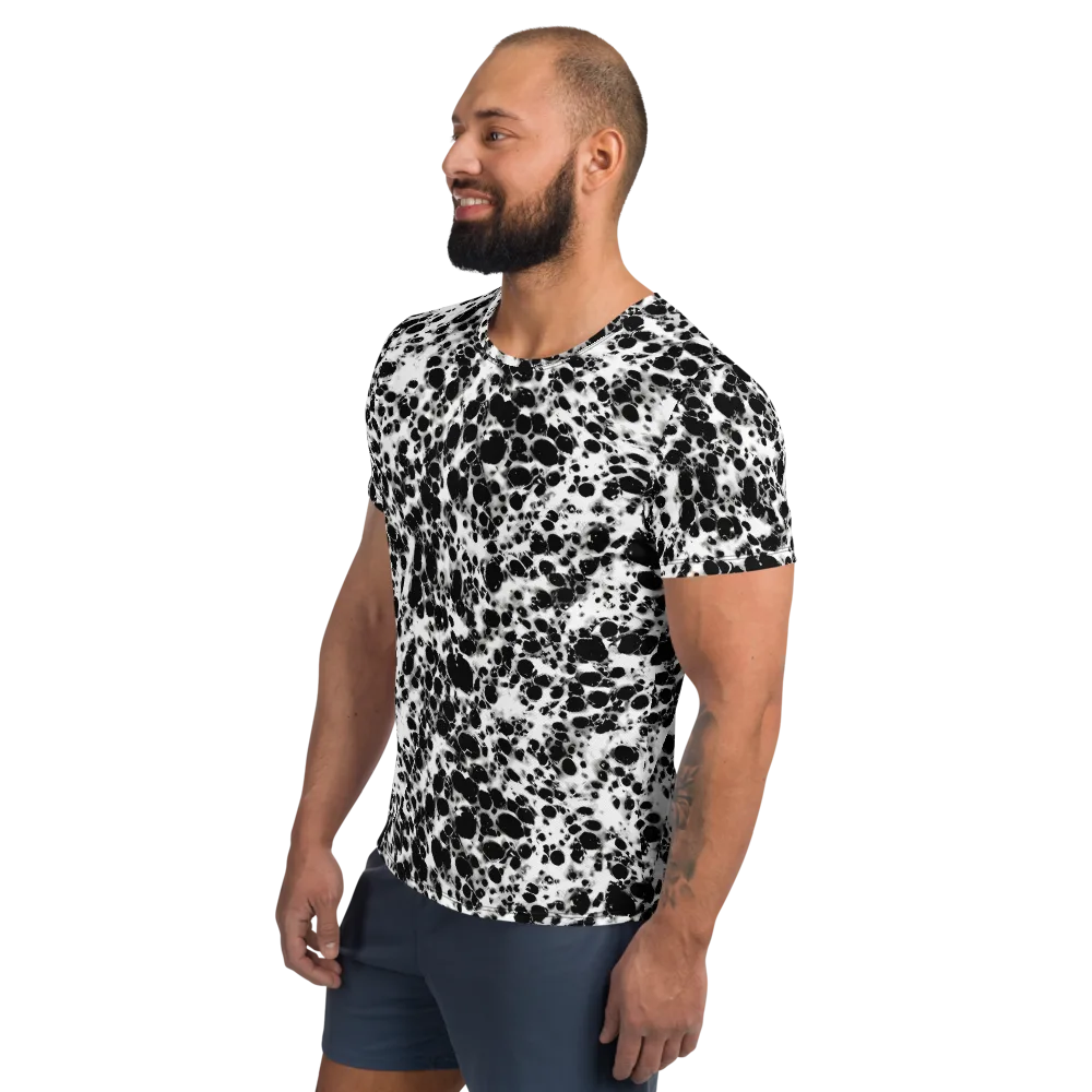 Obsidian Foam on Men's Athletic T-Shirt — Left