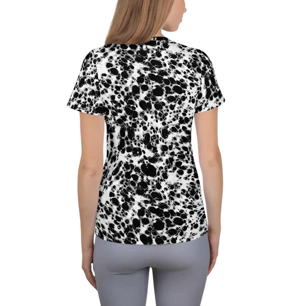 Obsidian Foam on Women's Athletic T-Shirt — Back