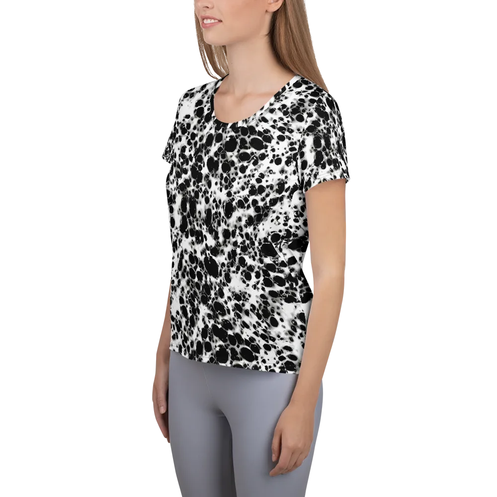 Obsidian Foam on Women's Athletic T-Shirt — Left