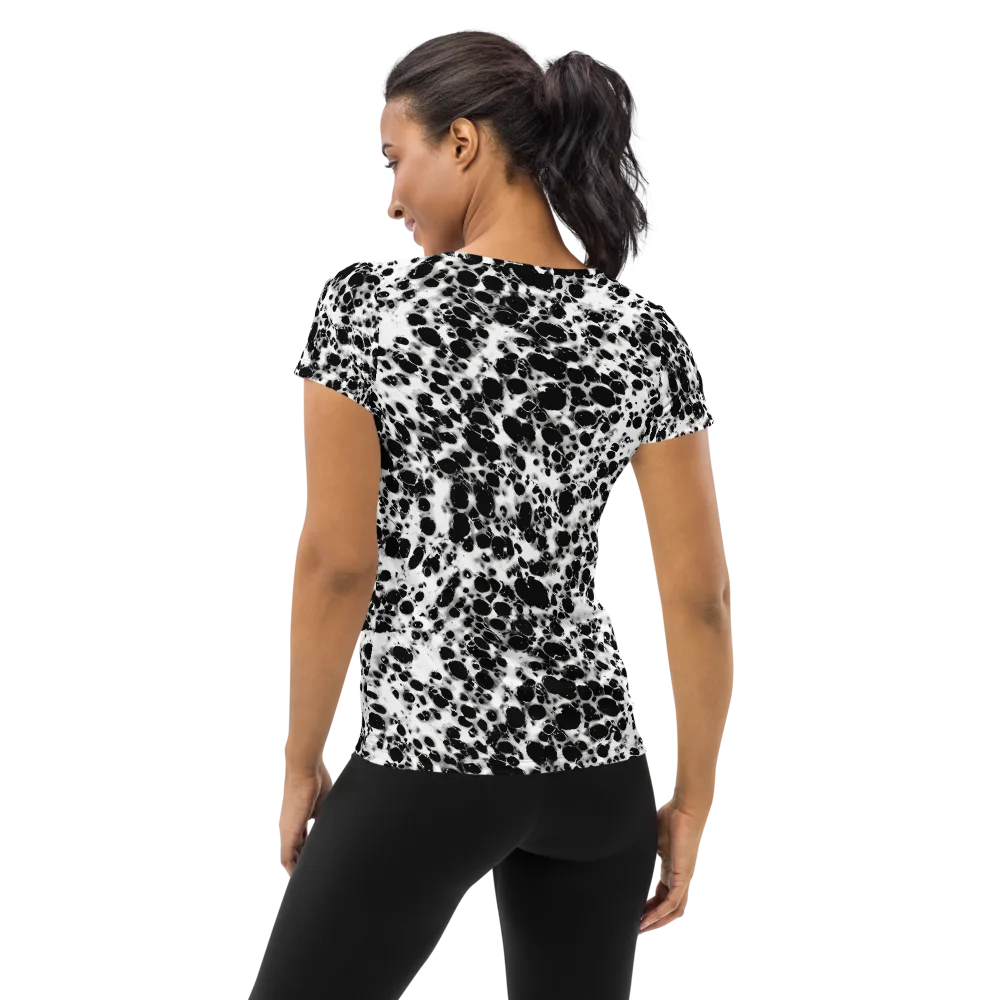 Obsidian Foam on Women's Athletic T-Shirt — Back