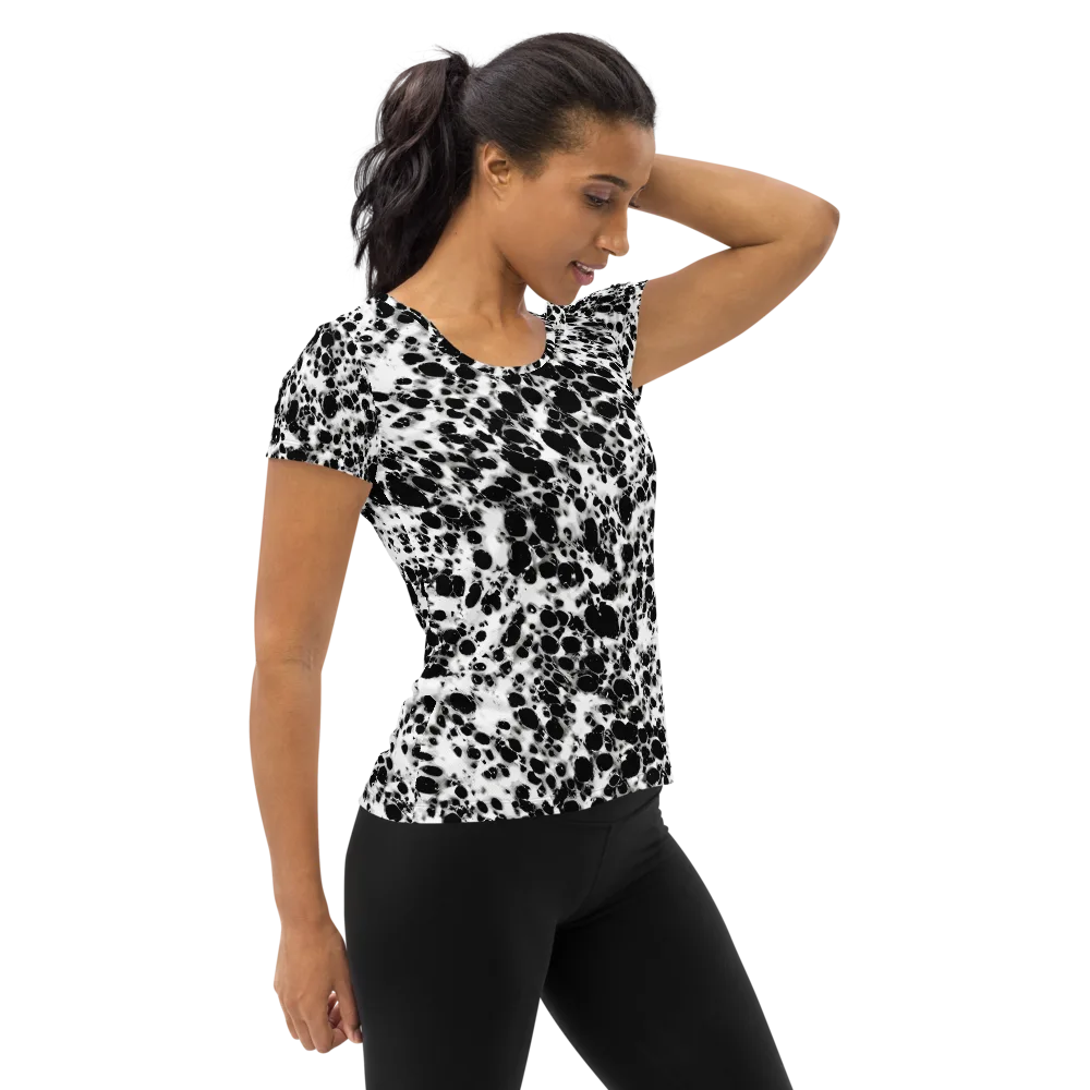 Obsidian Foam on Women's Athletic T-Shirt — Right