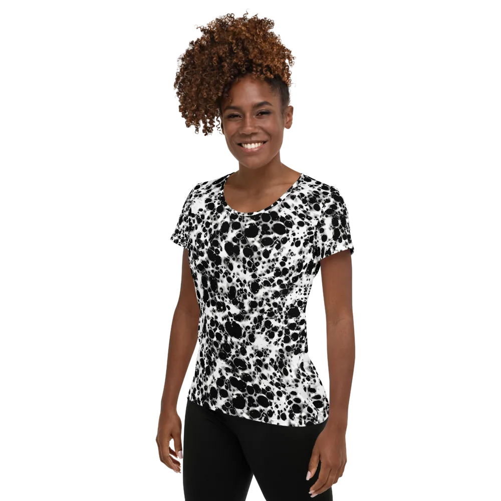 Obsidian Foam on Women's Athletic T-Shirt — Left