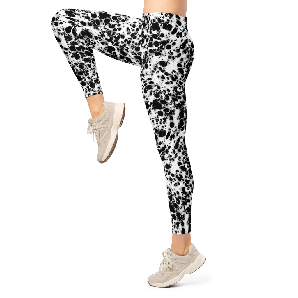 Obsidian Foam on Leggings — Left