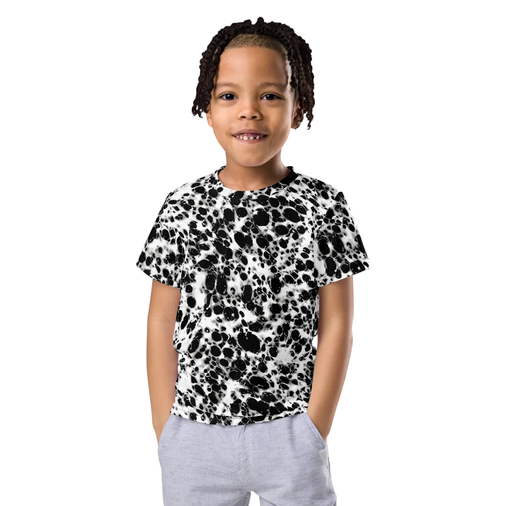 Obsidian Foam on Kids Crew Neck T-Shirt — Front