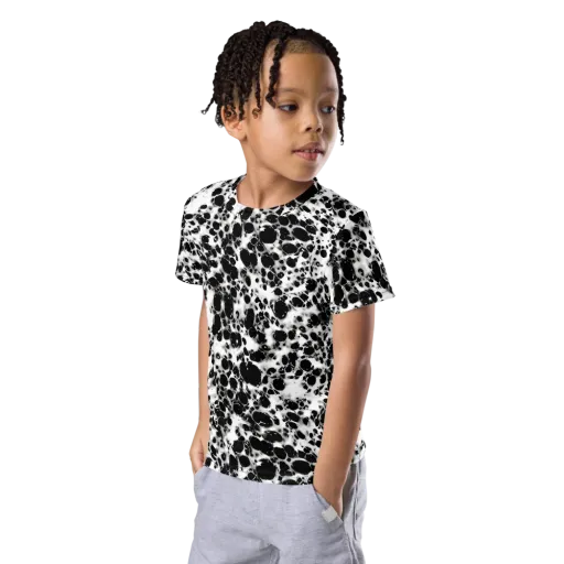 Obsidian Foam on a Kids Crew Neck T-Shirt