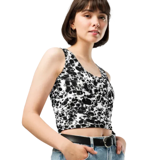 Obsidian Foam on a Crop Top