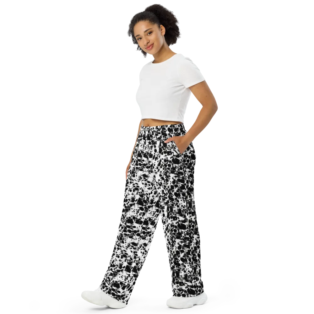 Obsidian Foam on Wide-Leg Pants — Left Front
