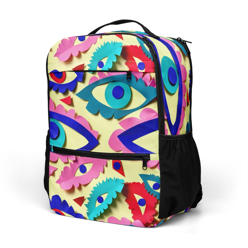 Paper Eye Parade on Utility Backpack — Left Front