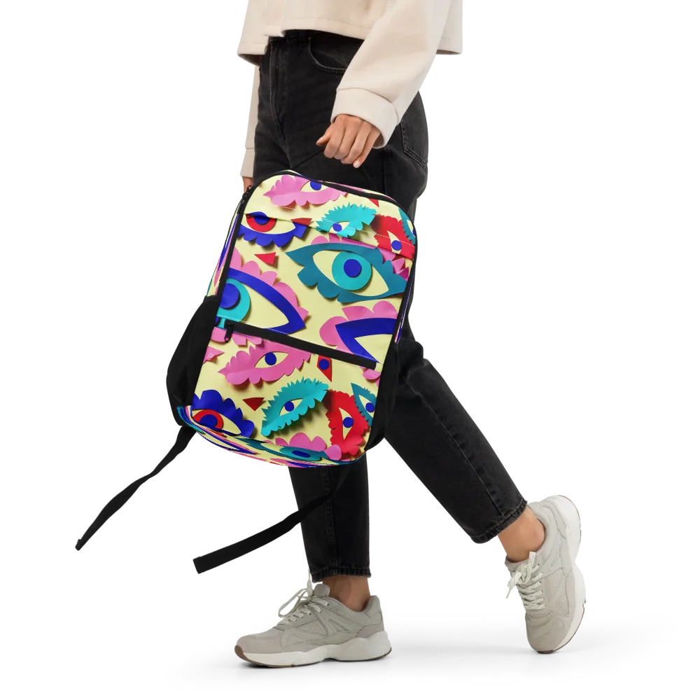 Paper Eye Parade on Utility Backpack — Front