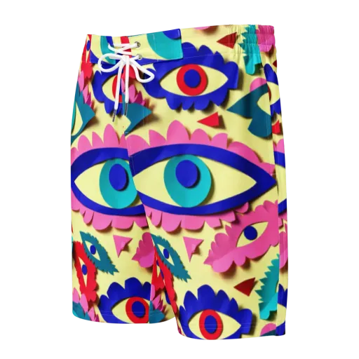 Paper Eye Parade on a Men's Board Shorts
