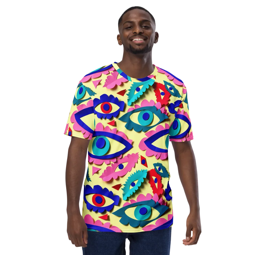 Paper Eye Parade on Men's Crew Neck T-Shirt — Front