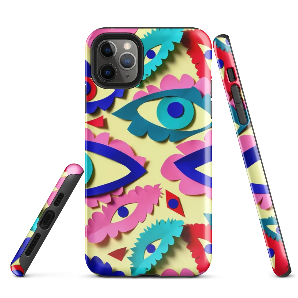 Paper Eye Parade on Tough Case for iPhone® — Front