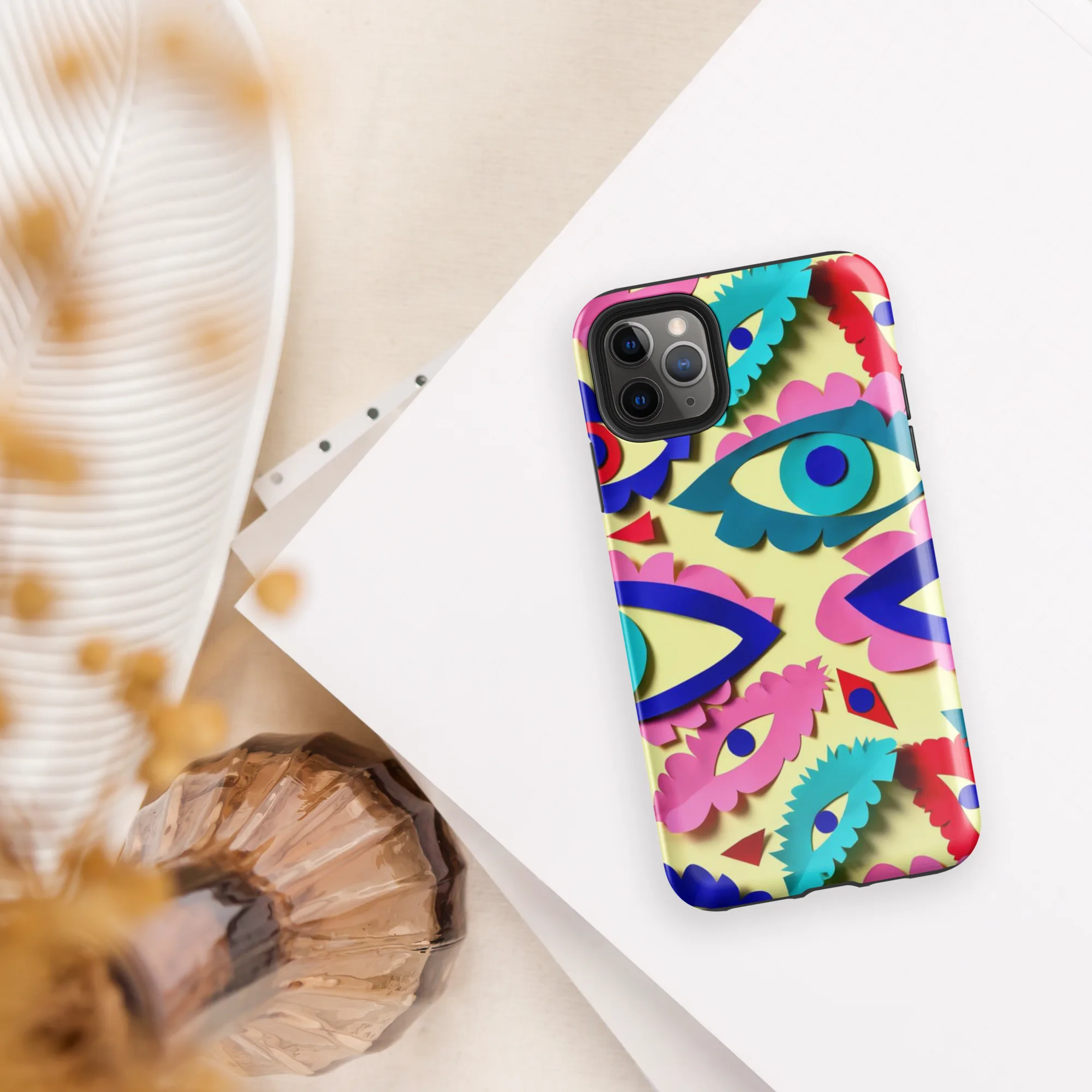 Paper Eye Parade on Tough Case for iPhone® — Front