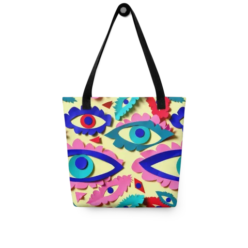 Paper Eye Parade on a Tote Bag