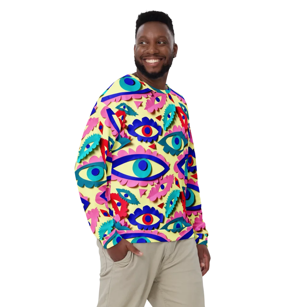 Paper Eye Parade on Sweatshirt — Front