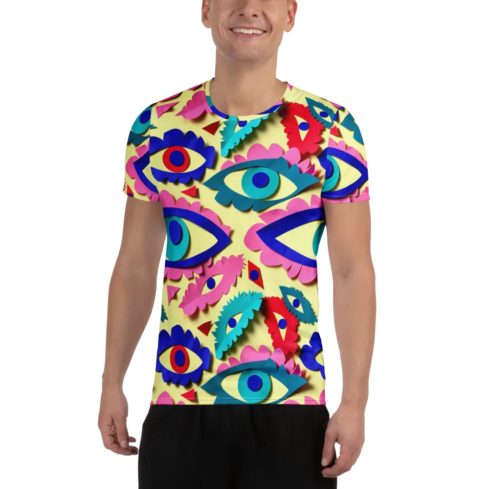Paper Eye Parade on Men's Athletic T-Shirt — Front