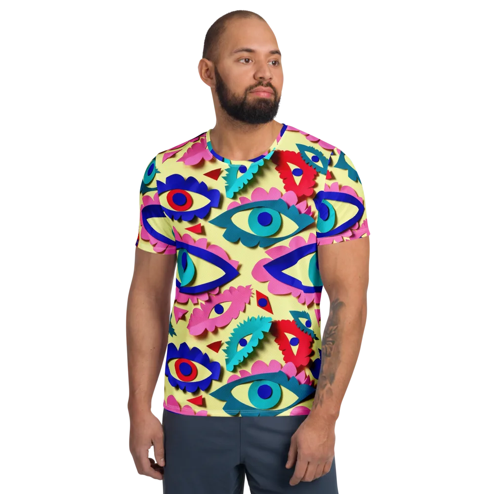 Paper Eye Parade on Men's Athletic T-Shirt — Front