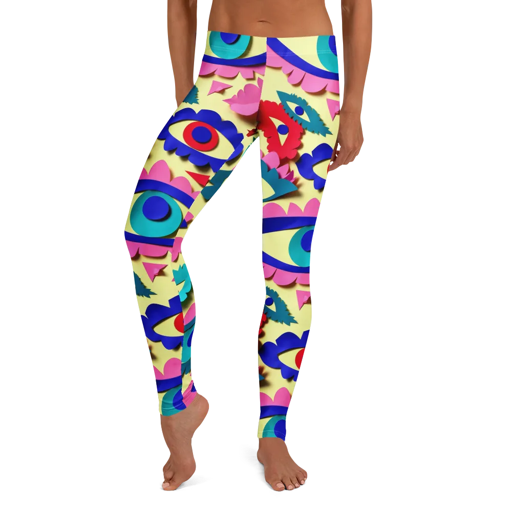 Paper Eye Parade on Leggings — Front