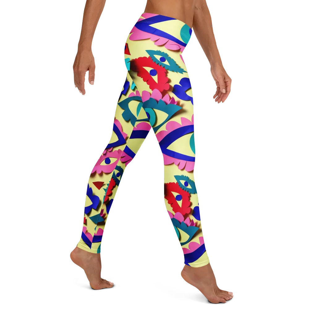 Paper Eye Parade on Leggings — Right