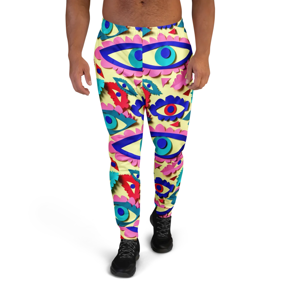 Paper Eye Parade on Men's Joggers — Front