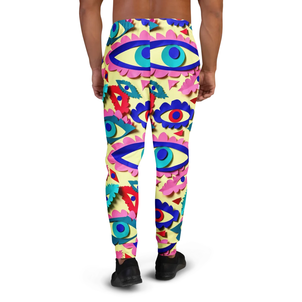 Paper Eye Parade on Men's Joggers — Back