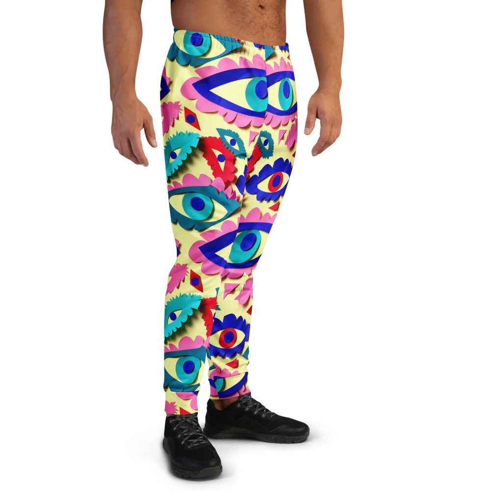 Paper Eye Parade on Men's Joggers — Right