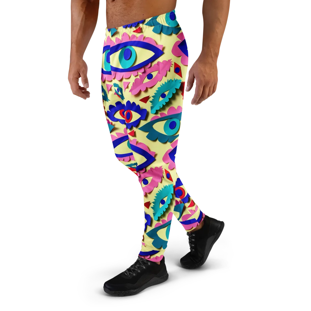 Paper Eye Parade on Men's Joggers — Left