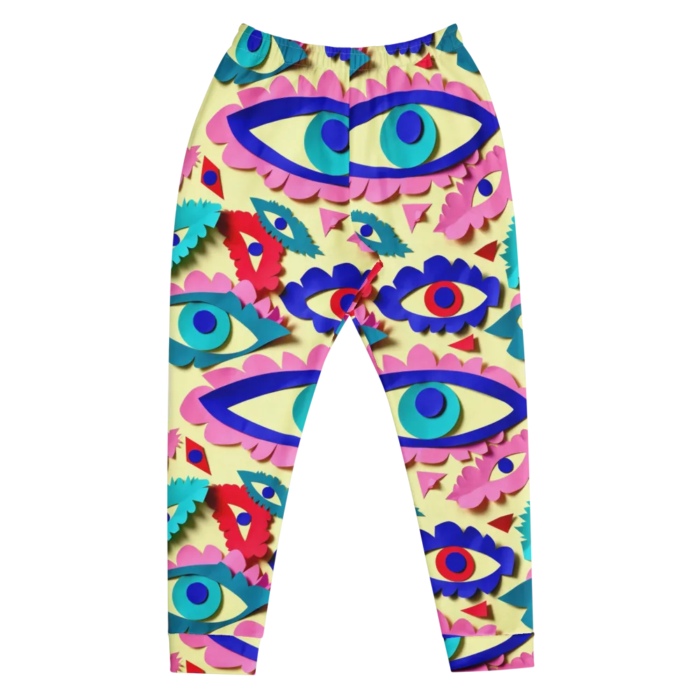 Paper Eye Parade on Men's Joggers — Front