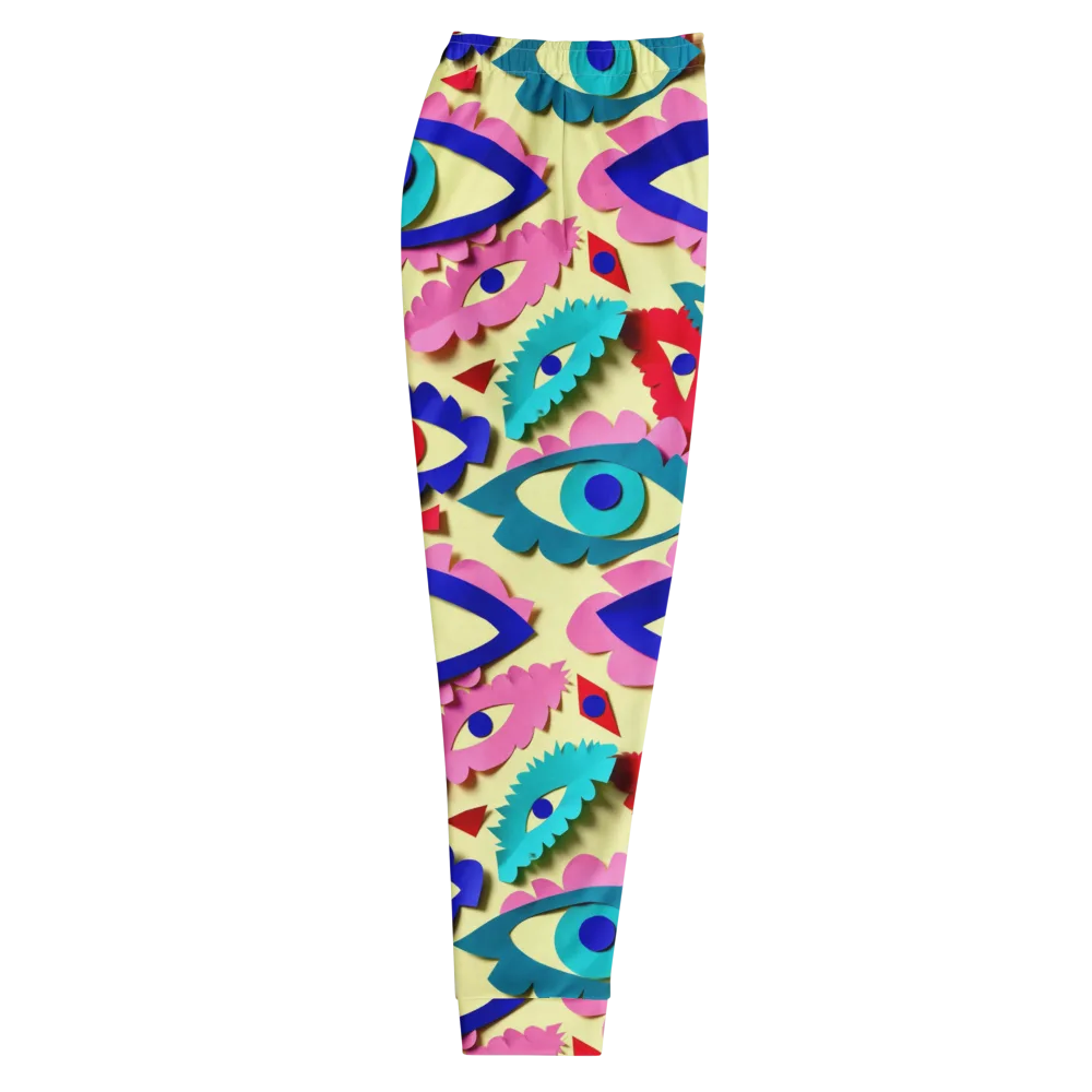 Paper Eye Parade on Men's Joggers — Right