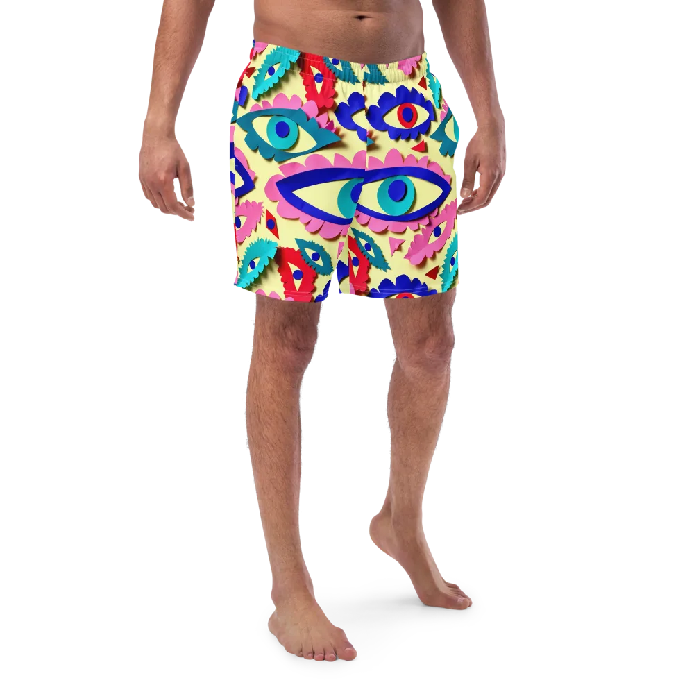 Paper Eye Parade on Swim Trunks — Front
