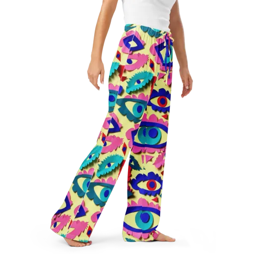 Paper Eye Parade on a Women's Pajama Pants