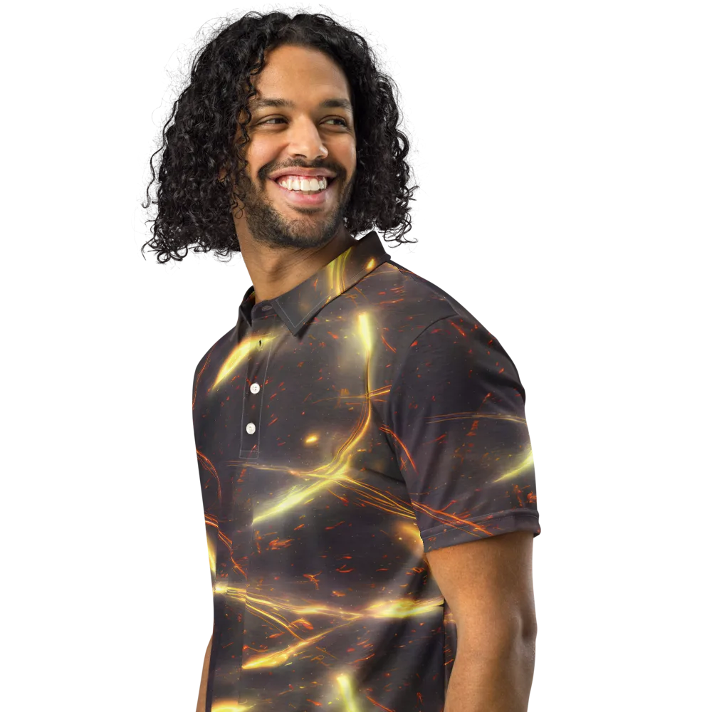 Stellar Arcana on Men's Slim Fit Polo Shirt — Left Front