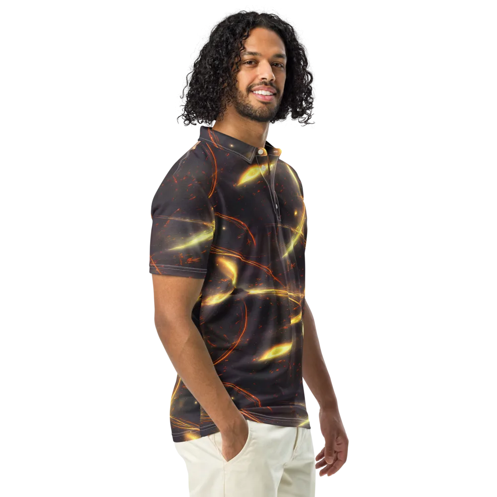 Stellar Arcana on Men's Slim Fit Polo Shirt — Right Front