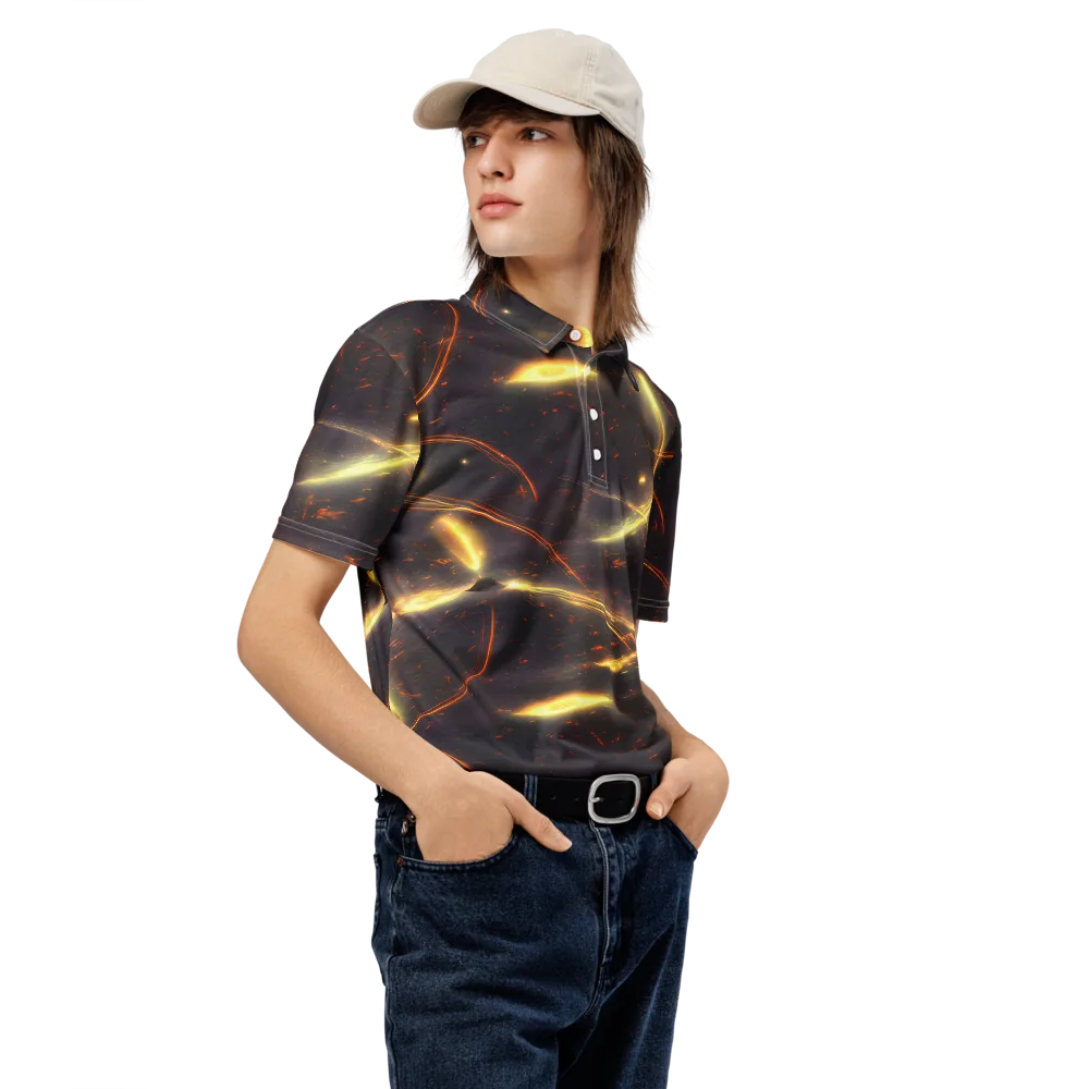 Stellar Arcana on Men's Slim Fit Polo Shirt — Right Front