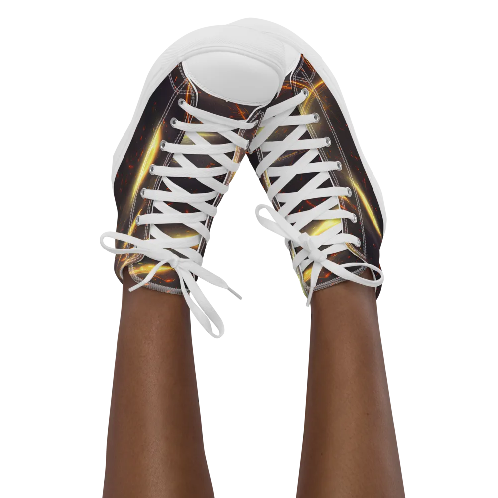 Stellar Arcana on Women's High Top Canvas Shoes — Front