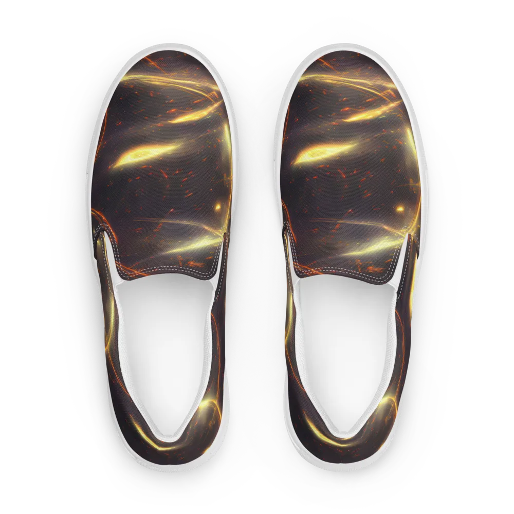 Stellar Arcana on Men's Slip-On Canvas Shoes — Front