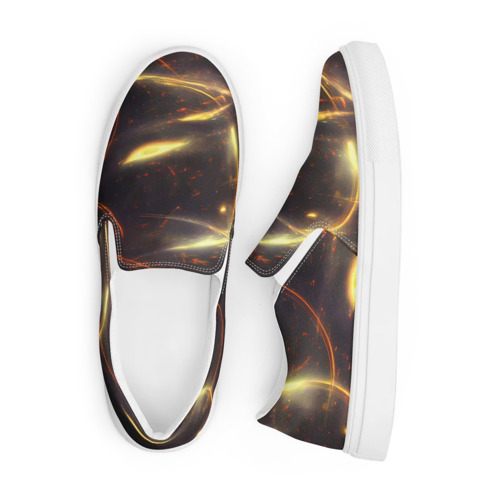 Stellar Arcana on Men's Slip-On Canvas Shoes — Front