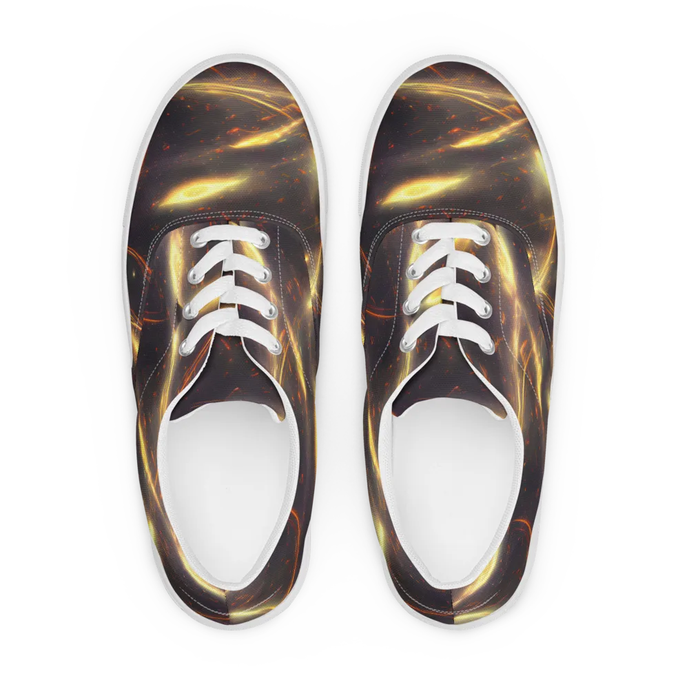 Stellar Arcana on Men's Lace-Up Canvas Shoes — Front