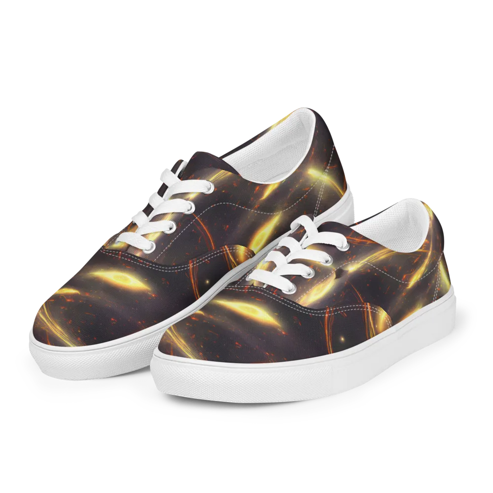 Stellar Arcana on Men's Lace-Up Canvas Shoes — Left Front