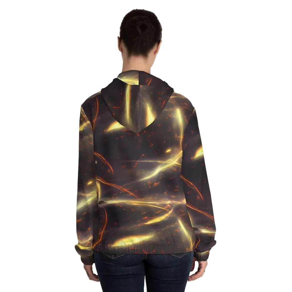 Stellar Arcana on Women's Full-Zip Hoodie — Back On Person