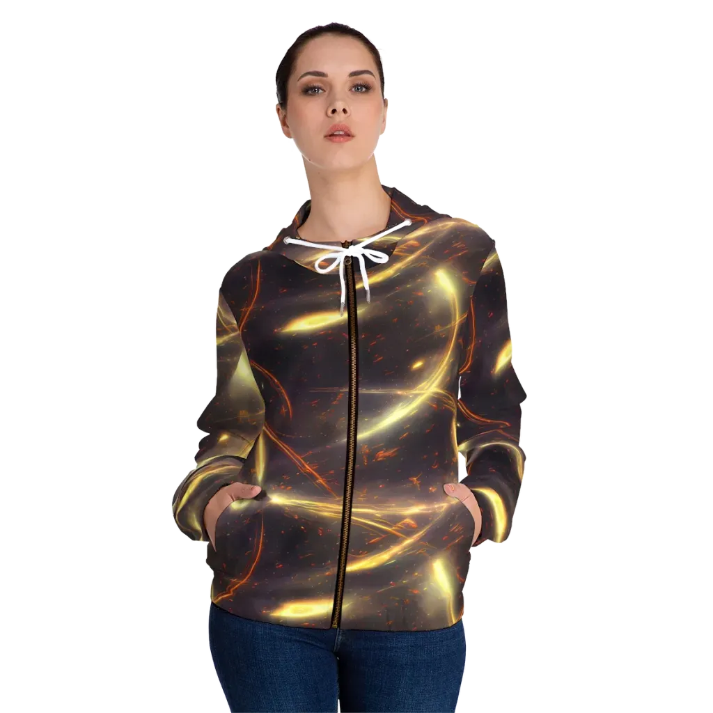 Stellar Arcana on Women's Full-Zip Hoodie — Front On Person